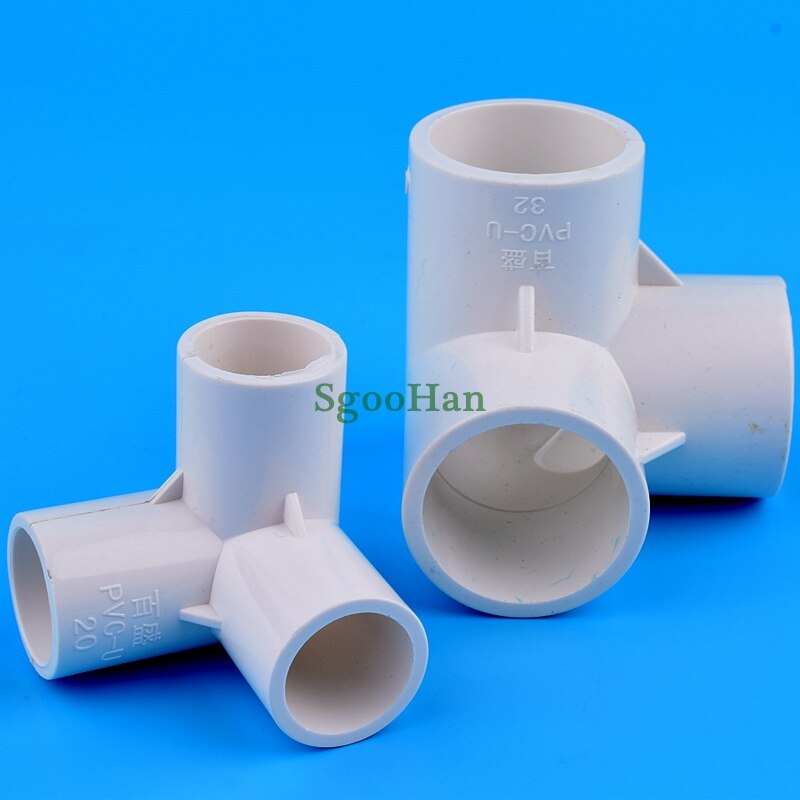 2~50pcs ID 20~50mm 3 Way Hydroponic Planting Frame PVC Pipe Connector Irrigation 3D Three-Dimensional DIY Shelf Joint Fittings