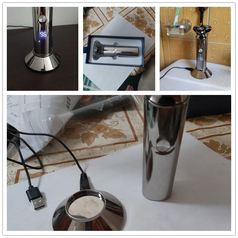 Electric shave for men shaving machine trimmers beard usb shaver Wireless charging waterproof Touch panel digital display