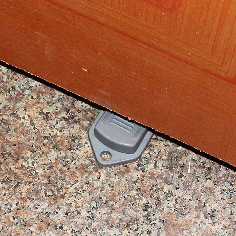 1pc Door Wedge Shaped Rubber Door Stops Non-Slip Black Rubber Door Buffers For Office Home Floor Door Stopper