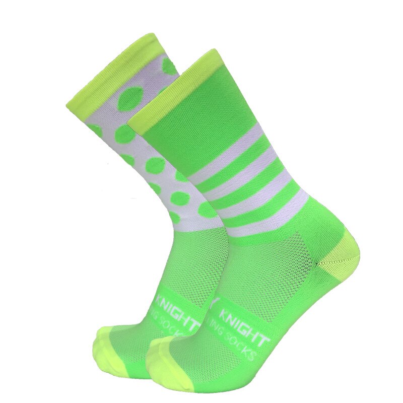 Compressie Fietsen Sokken Wicking Sok Outdoor Racefiets Fiets Sokken: green