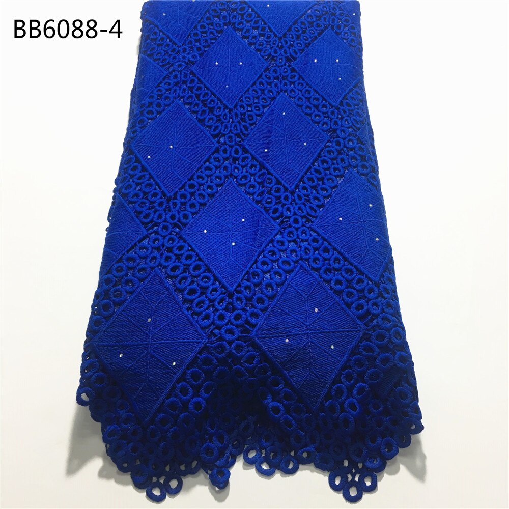Dentelle africaine de cordon de couleur dorée, tissu de pour mariage nigérian, 5 yards