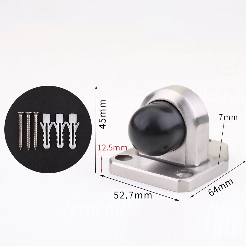 Heavy Duty Anti-Collision Door Stop Glass Door Limiter Stainless Steel Door Stopper Suitable For Outdoor Large Door Hardware: WHITE