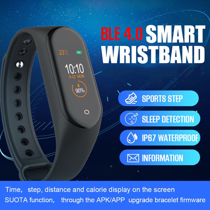 M4 Smart Band 4 Fitness Tracker Watch Sport Bracelet Heart Rate Blood Pressure Smartband Monitor Health Wristband