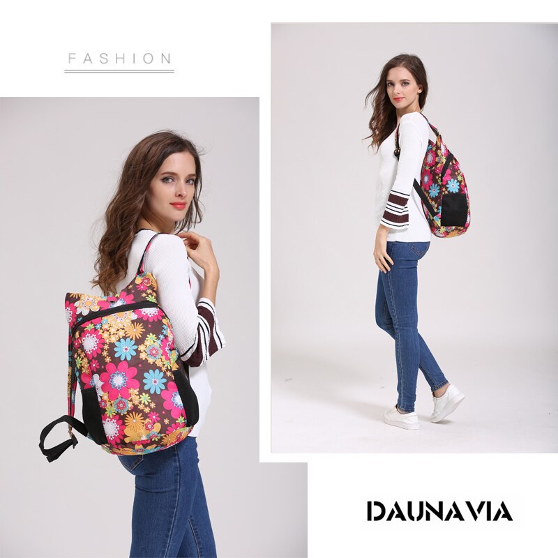 DAUNAVIA rucksack bunte leichte wasserdichte rucksack Tragbare Pack für Frauen mädchen Reise sport tasche Neue