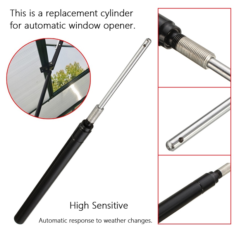 34cm tag automatiske drivhus vinduesåbnere udskiftning cylinder cylinder ventilation følsomme vindueåbnere