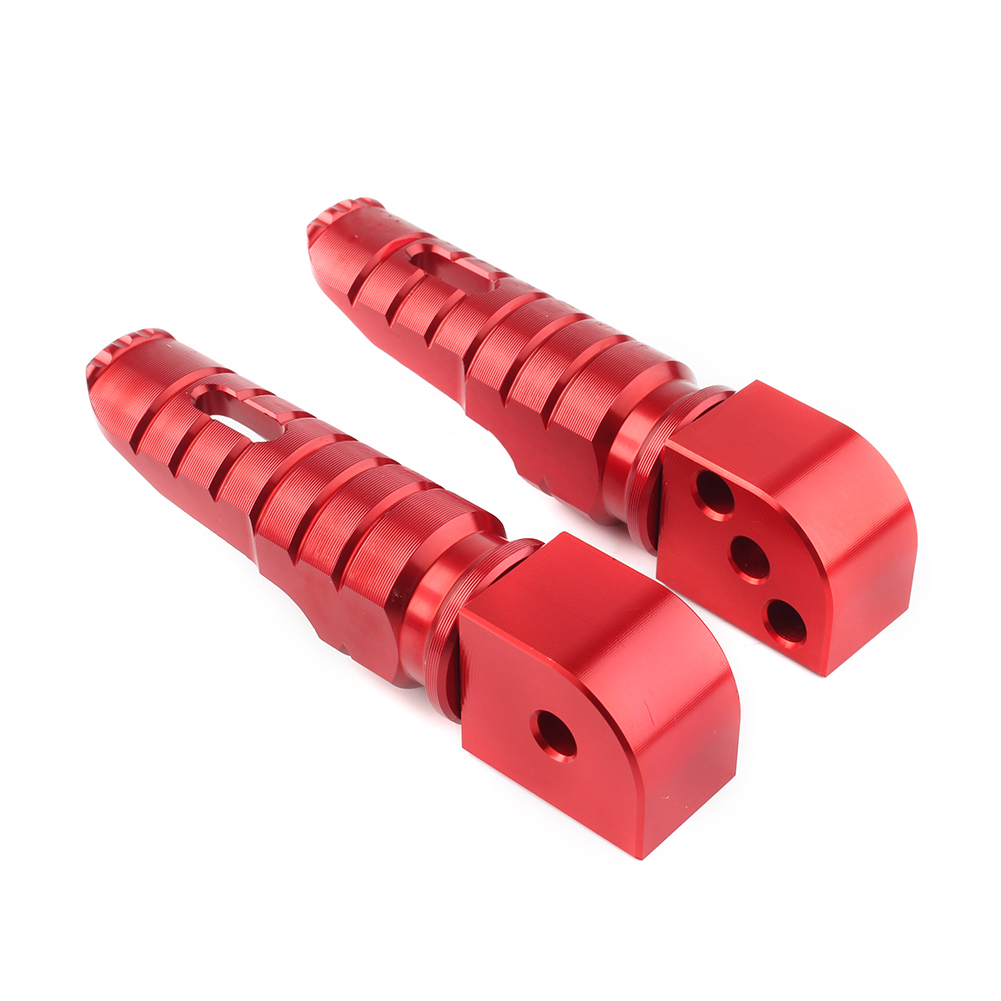 Repose-pieds arrière de moto, 2 pièces, pédales pour Kawasaki Z800 Z750R Z900 Z1000 et NINJA 650 1000: Rouge