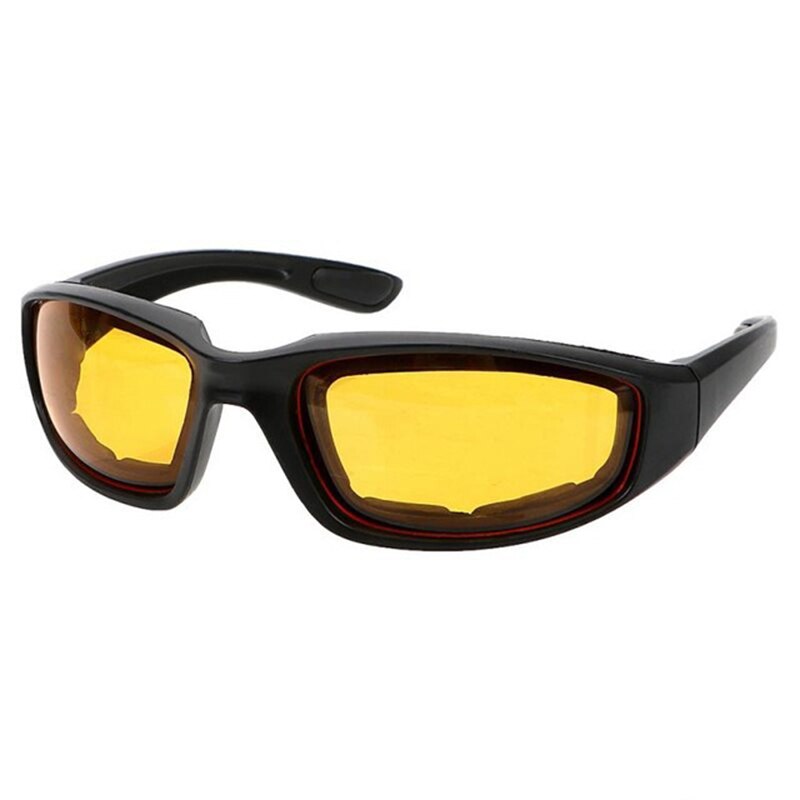 Gafas de protección UV para Motocross, lentes de visión nocturna para coche, gafas protectoras para conductores, antideslumbrantes, para ciclismo y motocicleta: Amarillo
