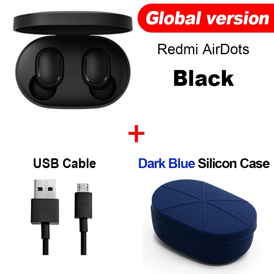 Original Xiaomi Redmi Airdots Xiaomi TWS Wireless Earphone Handsfree Voice Control Bluetooth 5.0 Noise Reduction Tap Control