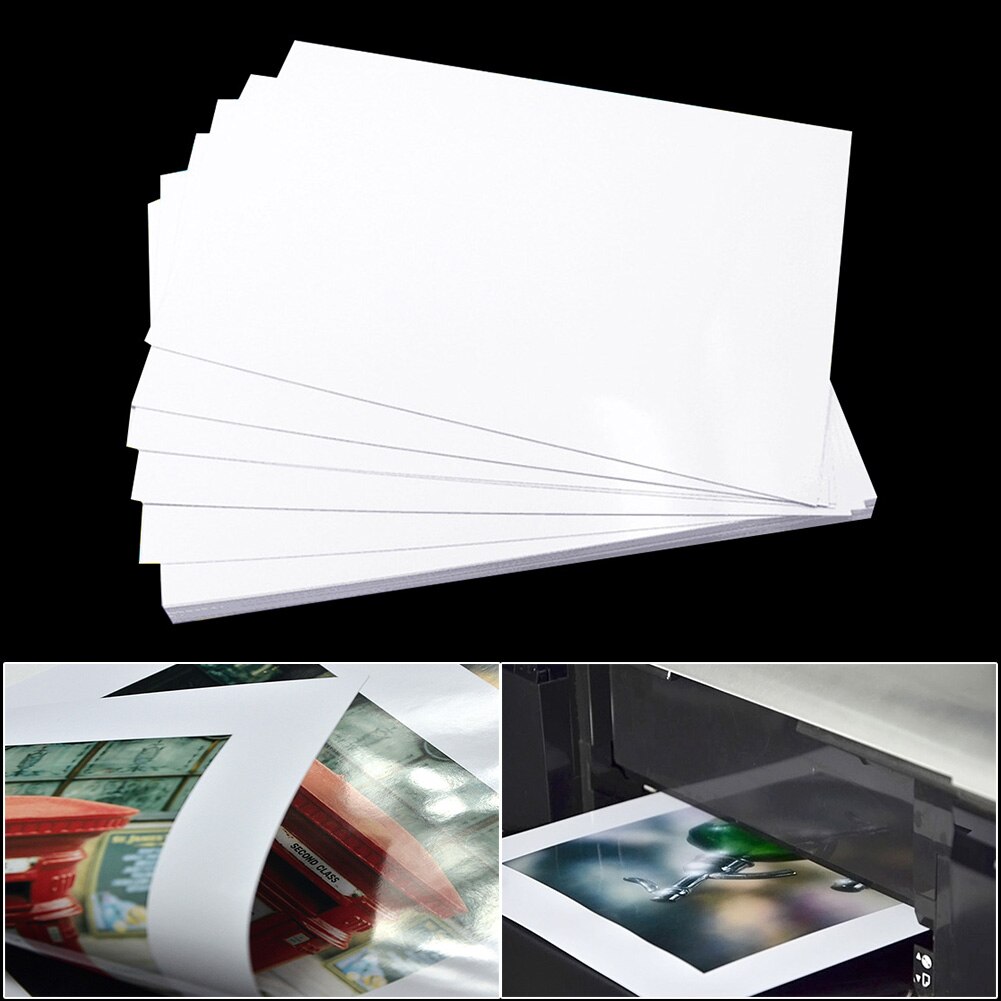A4 Quick Dry Printing Paper Double Sided Gloss Coated Paper Durable For Menu Picture Inkjet Multi Purpose Smooth