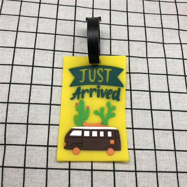 Frisk tegneserie kaktus bagagemærke silicagel rejsetilbehør kuffert tag boarding id navnemærke: 3
