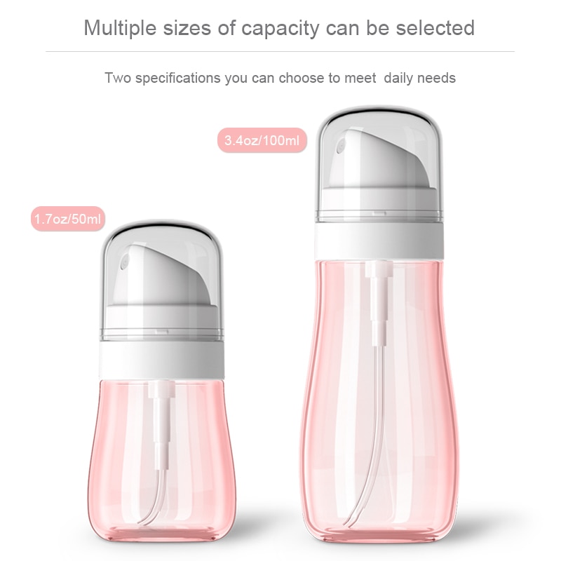 1Pcs 50ml 100ml Random Color Portable Plastic Spray Bottle Liquid Makeup Atomizer Pot Mini Empty Cosmetic Makeup Containers