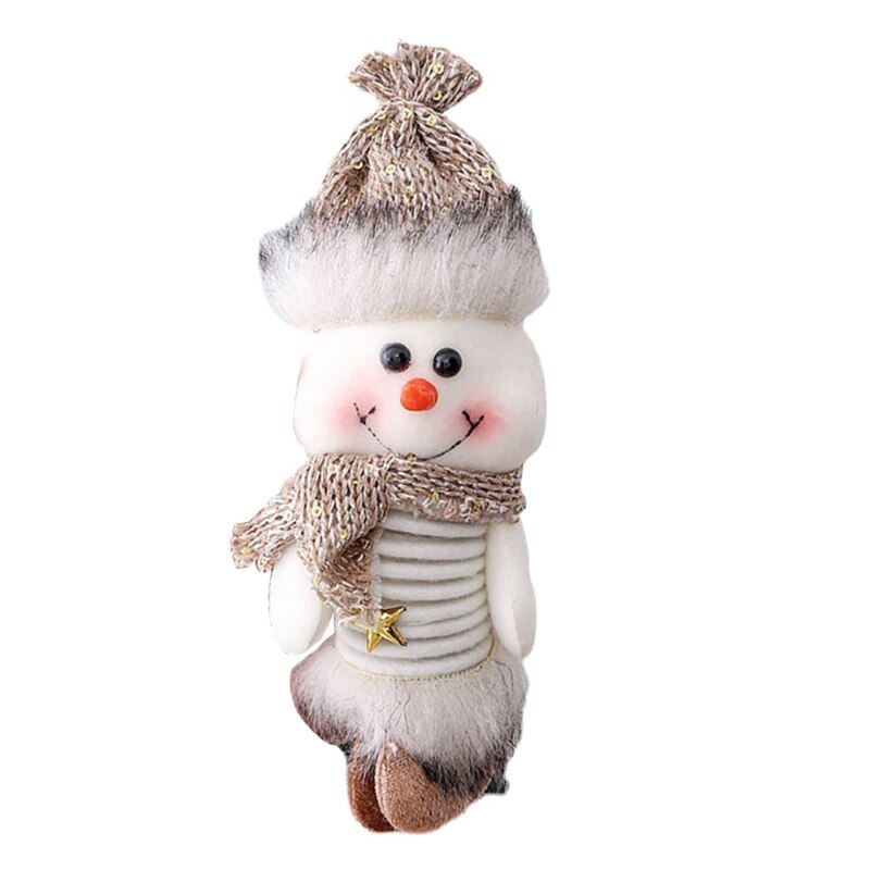 1 Pc Elastische Sneeuwpop Kerstman Knuffel Voor Xmas Showcase Familie Verzamelen Kantoor Leuke Pluche Kerst Pop Elastische: Snowman