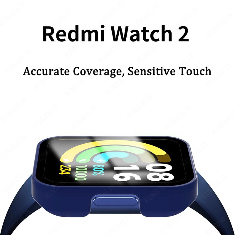 Coque en verre et Silicone pour Xiaomi Redmi Watch 2 Lite, protecteur d'écran, pour bracelet de montre Mi watch 2 Lite