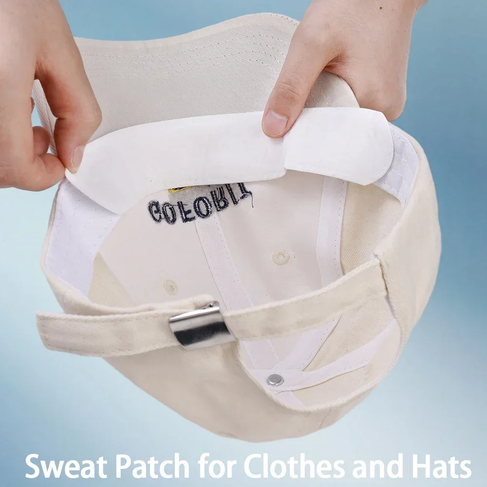 Pegatinas absorbentes de sudor para sombrero, Unisex, antisuciedad, cinturón deportivo, llanta, cinta blanca Invisible, almohadillas reductoras de tamaño,