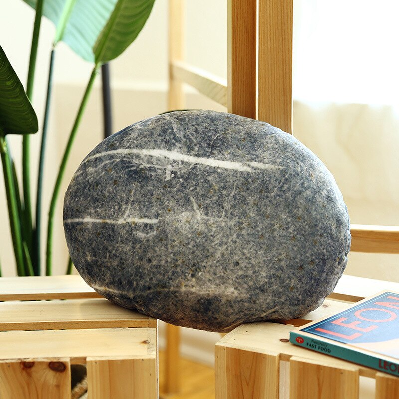 Simulated Stone Sofa Pillow Soft Pebble Stone Pillow Movie Props Home Decor Pillow Back Cushion Toy Kids Birthday