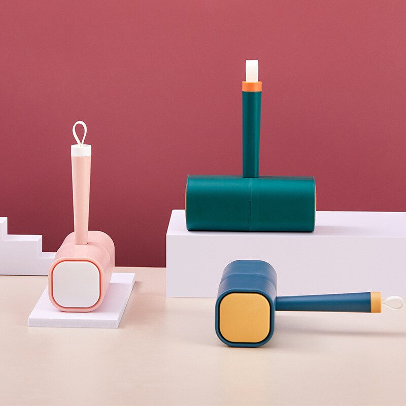 3 Color Reusable Lint Remover Dust Cleaner Sticking Roller For Clothes Pet Hair Remover Cleaning Household Dust Wiper Tools