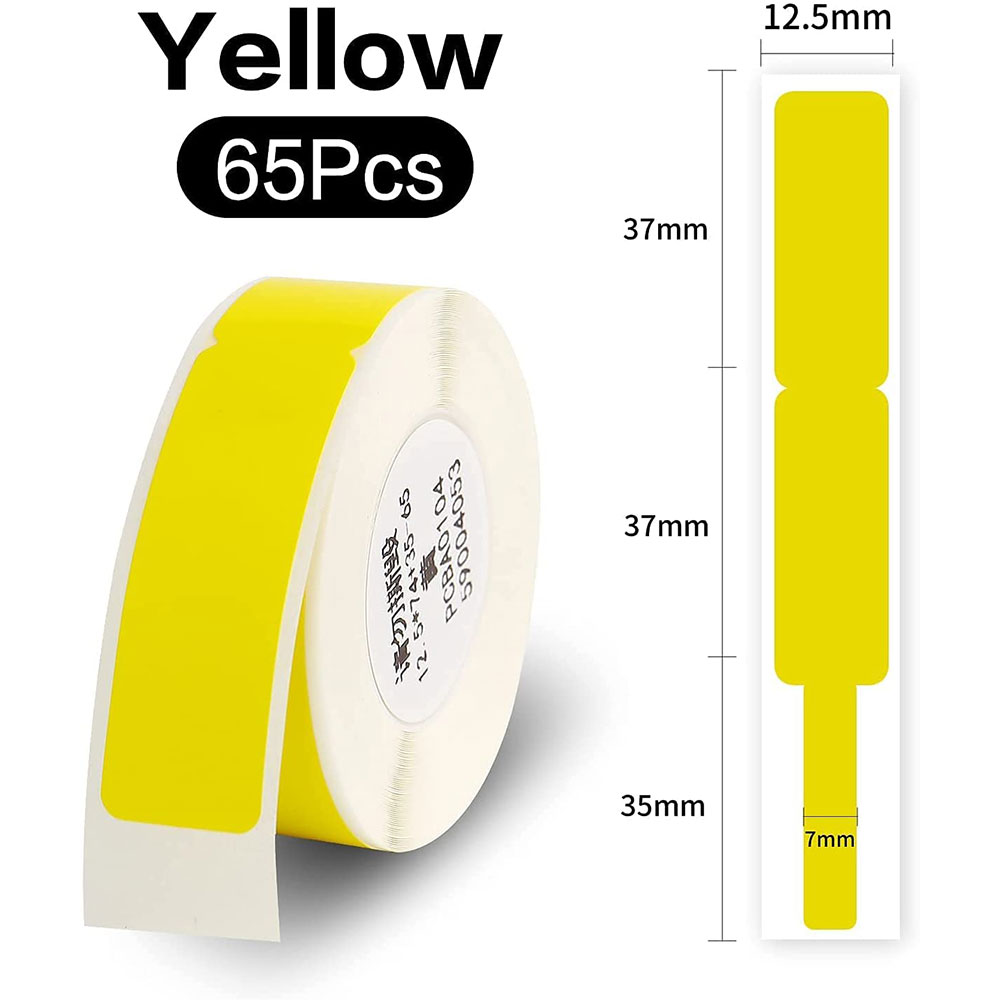 NIIMBOT D11 przeźroczysta etykieta taśma D110 Luminous etykiety naklejki samoprzylepne wodoodporne DIY drukowanie etykiet do drukarki NIIMBOT D11: Cable Yellow