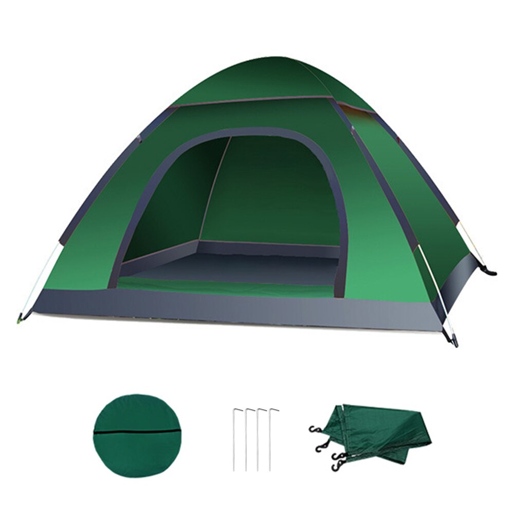 Outdoor Automatic Tent with Top Roof Shield Waterproof Camping Tent Folding Beach Tent for Camping Fishing Hiking: green