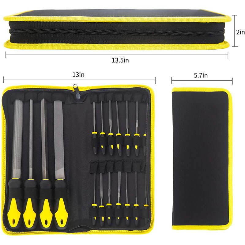 18Pcs File Set, Round and Flat Triangle-File Kits ... – Vicedeal