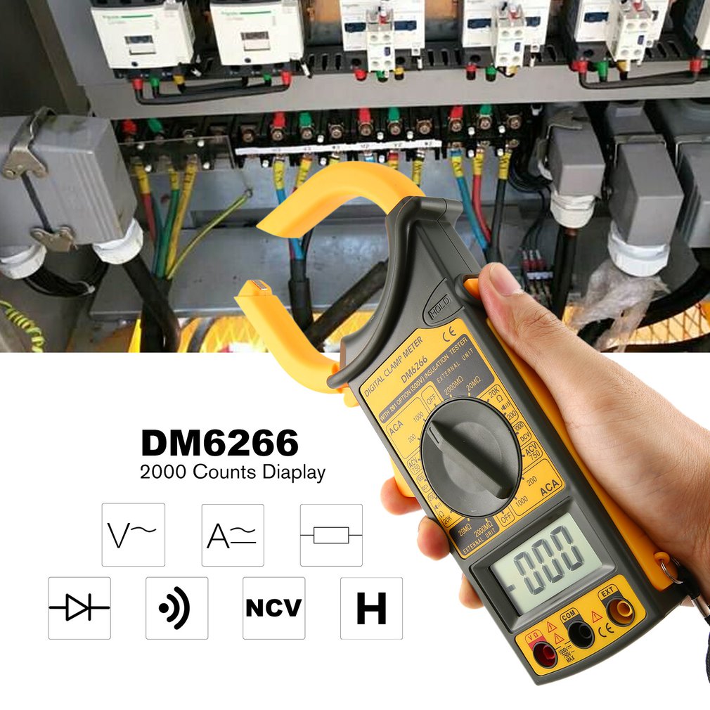 DM6266 2000 Counts Digital Clamp Meter Digital Amm... Grandado