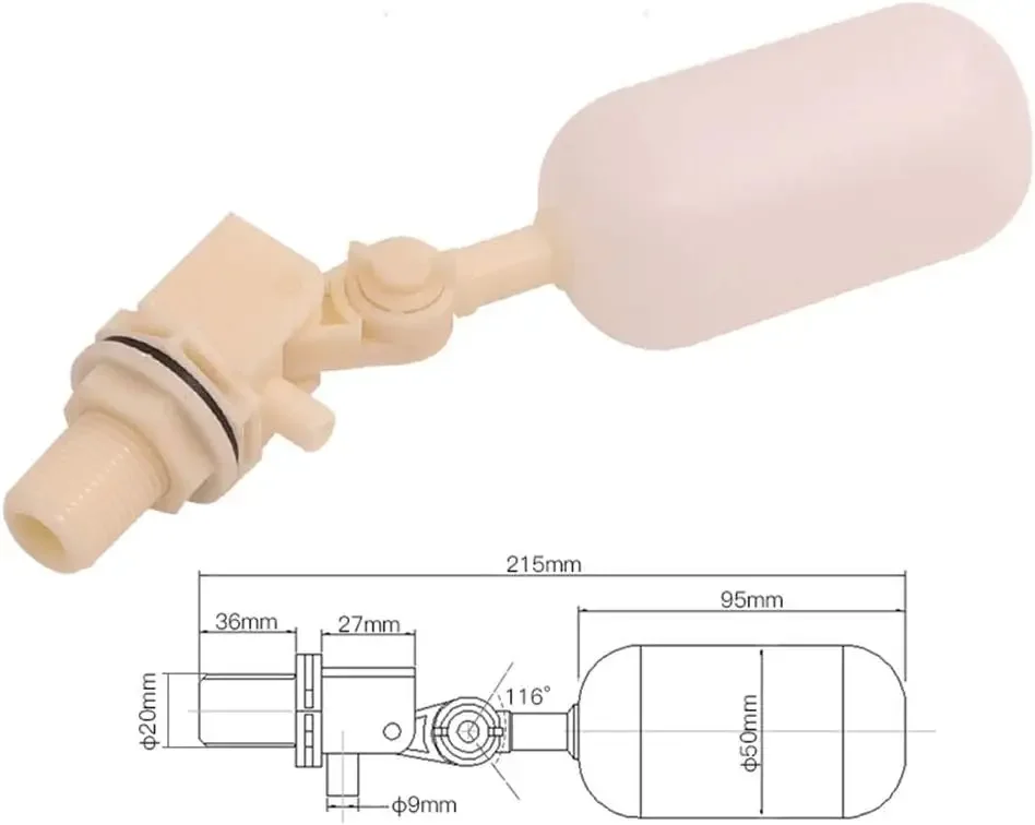 Caravan Motorhome Autofill Mains Water Adapter Replacement Float Valve for Aquaroll Aquaruis Rolly Poly Automobiles Parts