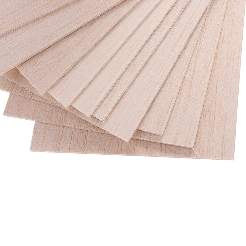10 Uds 150*100*2mm Balsa hojas de madera peso ligero placa de madera modelo para DIY casa barco aviones juguetes barcos