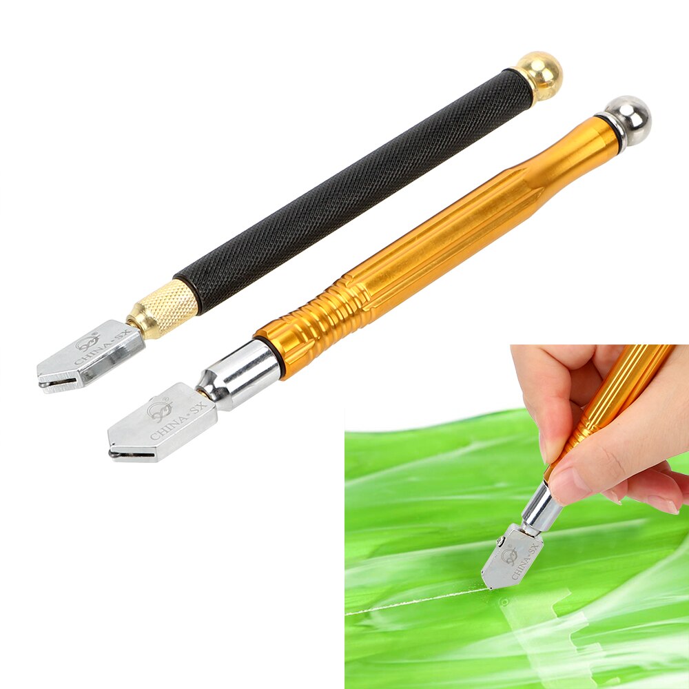 Diamond Glass Cutter Metal Handle Ceramic Tile Cutting for Thick Glass Cutting Hand tool Multifunction