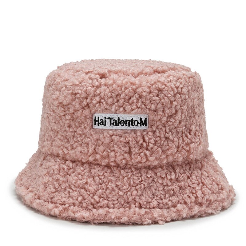 Gorro de pescador de punto de lana de cordero para hombre y mujer, gorro de pescador de lana de cordero, Unisex, a la , informal, para viaje al aire libre, tapa plana: Rosa