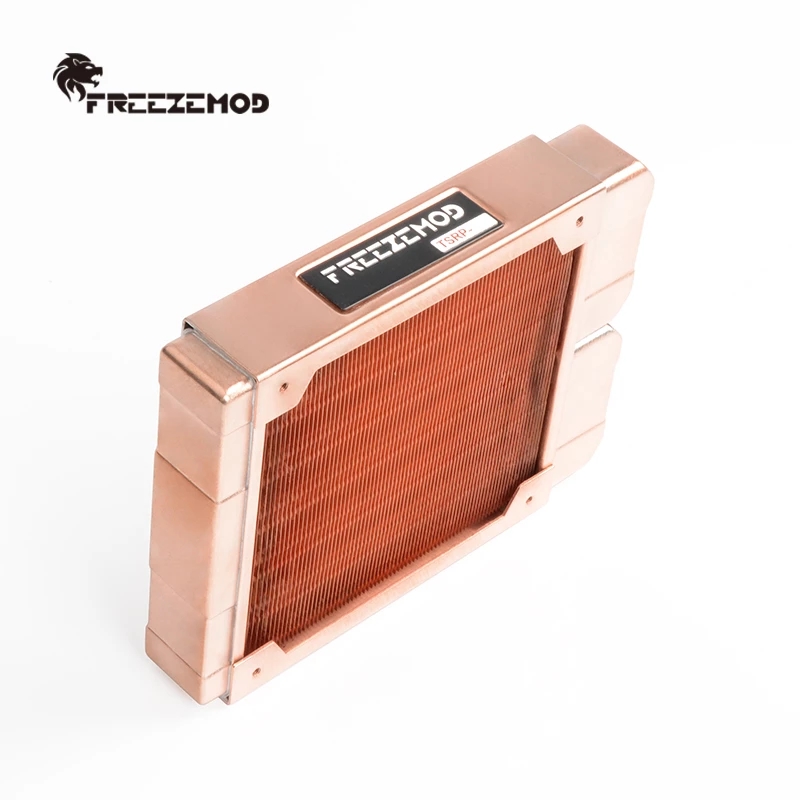 Freezemod Cool World 120Mm Volledige Koper Waterkoeling Radiator Warmtewisselaar Dikke G4&#39;&#39; Draad Voor 12Cm Fan