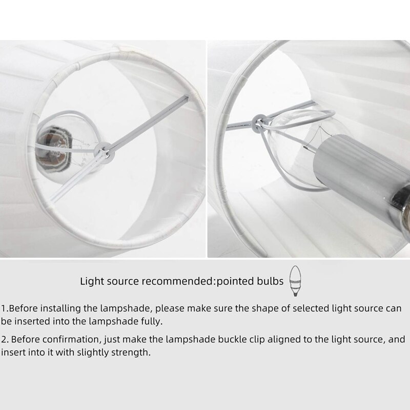 Moderne Europese Stijl Droplight Wandlamp Kaars Kroonluchter Lampenkap 6 Stuks Set (Effen Wit)