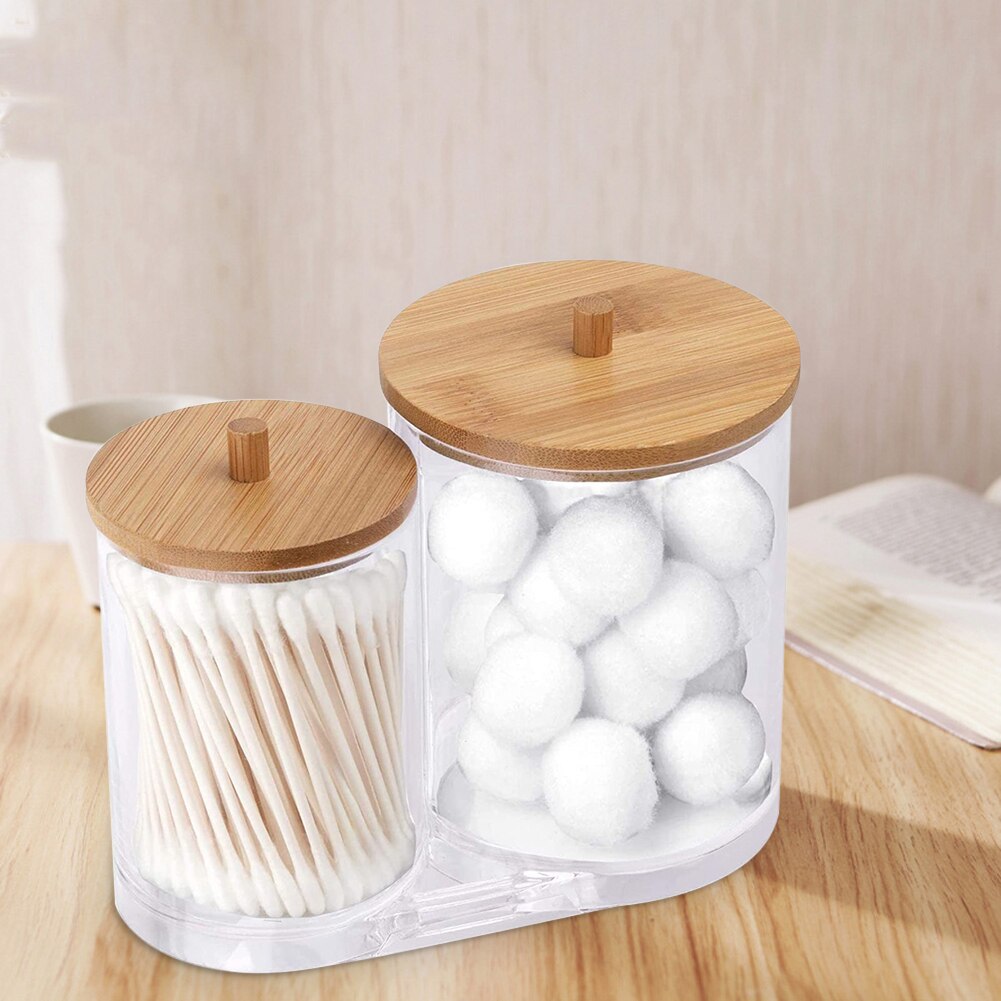 Acryl Wattenstaafjes Houder Transparant Wattenschijfje Opslag Stand Rack Organizer Box Cosmetische Make-Up Case Huishouden Sets
