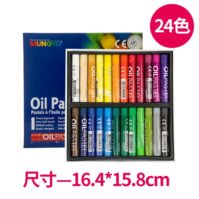 Mungyo Olie Pastel Voor Kunstenaars 12/ 24/36/48 Diverse Metallic | Fluorescerende | Normale Kleur Box Set: 24 Nomal Color