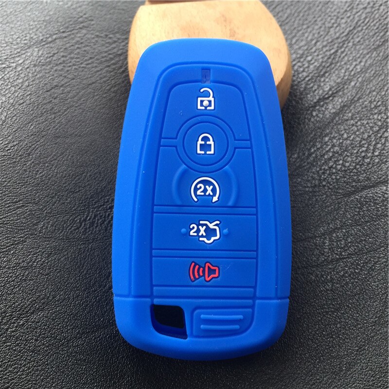 Silicone Car Key Case Cover for Ford Fusion Mustang Explorer F150 F250 F350 EcoSport Edge S-MAX Ranger Lincoln Mondeo