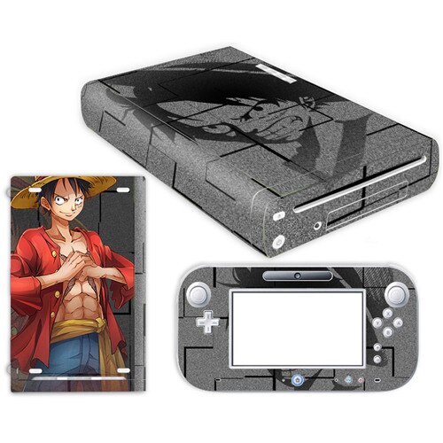 Anime One Piece Luffy Skin Sticker for Nintendo Wii U Console Cover with Remotes Controller Skins For Nintend wii u sticker: YS-WIIU-0070