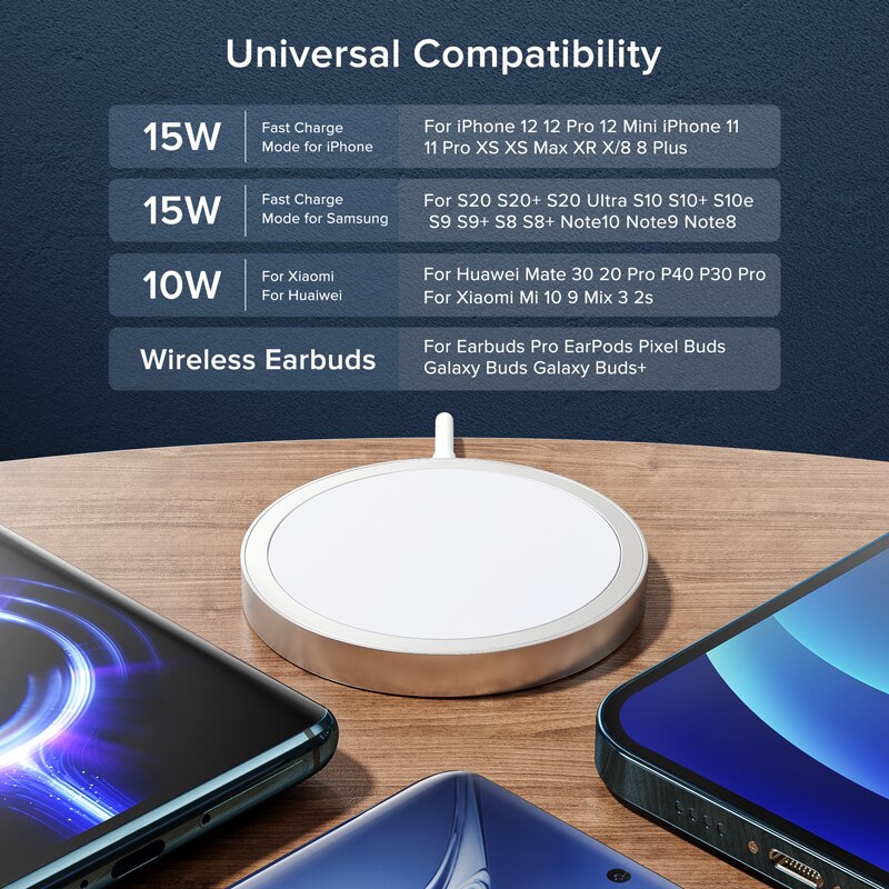 15W Magnetic Wireless Charger Stand Series Magnet Induction Charger Mag For Safe Phone Charging For iPhone 13 12 Pro Max Huawei