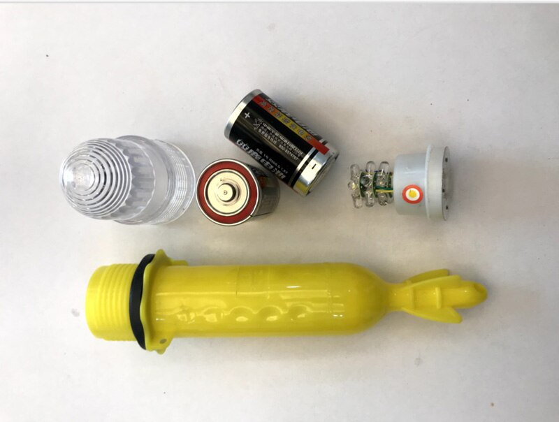 Posidon 25cm 3.0V Verschillende Kleuren Vissen Netto Signaal Licht Trekken Visnet Lamp Camping Outdoor Licht Vissen Float licht: Red-Yellow-White