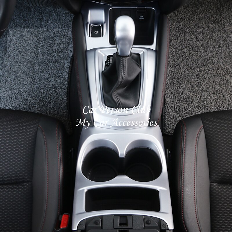 For Nissan Qashqai J11 Car Gear Shift Electronic Handbrake Frame Cover Water Cup Holder Trims ABS Chrome Accessories