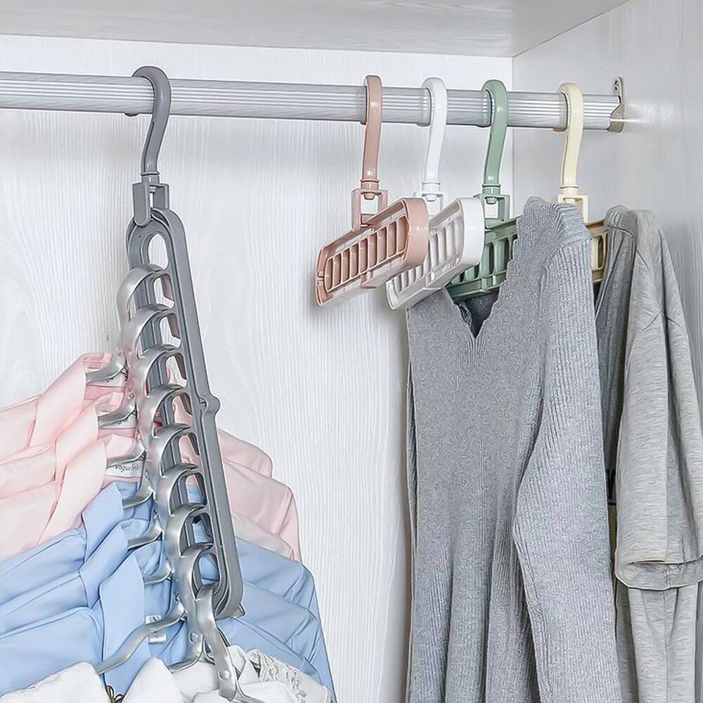 1/3/5/7PC Multi-function Plastic Hanger Drying Rack Multi-port Support Hanger For Drying Rack Storage Hanger