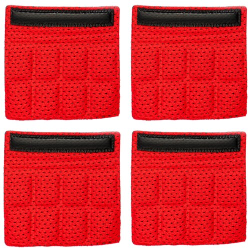 Kask podbródek wkładki piankowe zestaw pasek pod brodą wymiana wyściółki uniwersalny do jazdy na rowerze kask motocyklowy: Red 4PCS