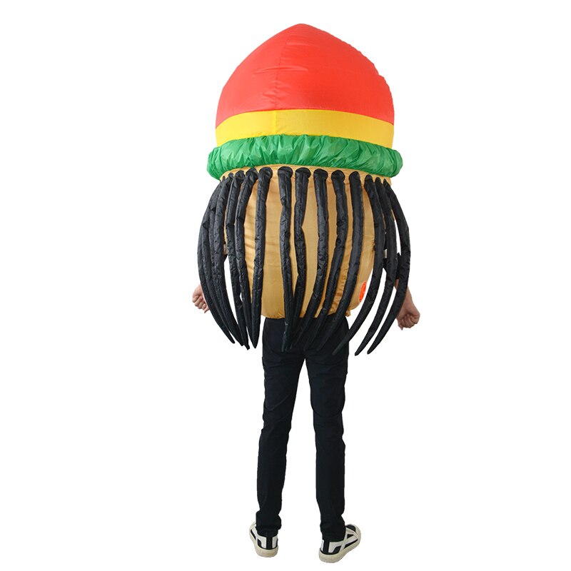 Halloween oppustelig dragt jamaicansk kostume