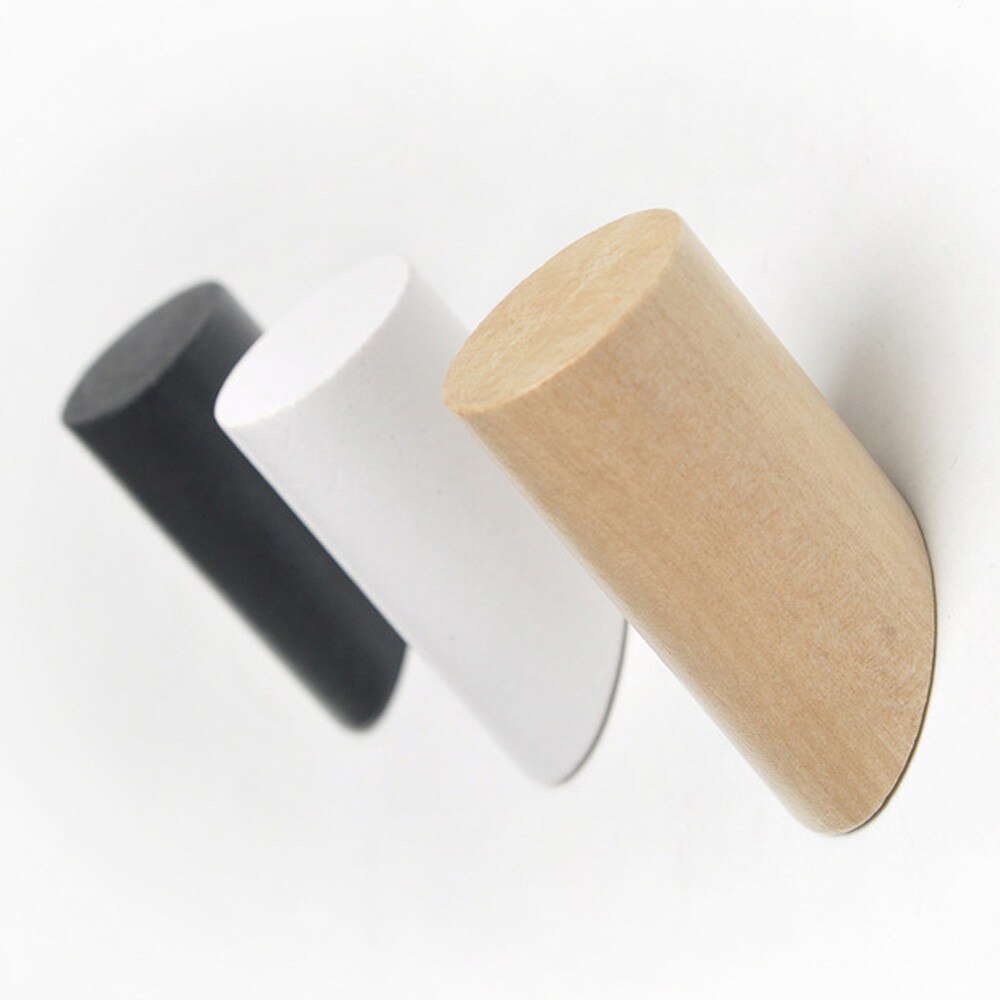 Sqinans Natuurlijke Hout Kleerhanger Muur Gemonteerde Kapstok Decoratieve Sleutelhouder Hoed Sjaal Handtas Opslag Hanger Badkamer Rac