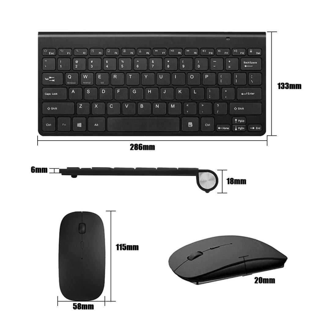 Ultra Thin 2.4Ghz Wireless USB Wired Mouse and Keyboard Combo for Desktop Computer Laptop Keyboard and USB Mouse Combo Set Kit