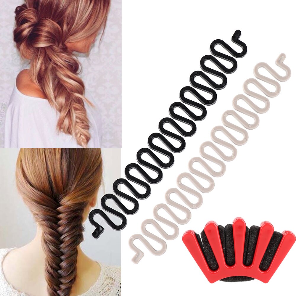 Accesorios para el cabello tipo onda, dispositivo de estilo de cabello, herramienta de trenzado de cabello mágico, estilismo elástico