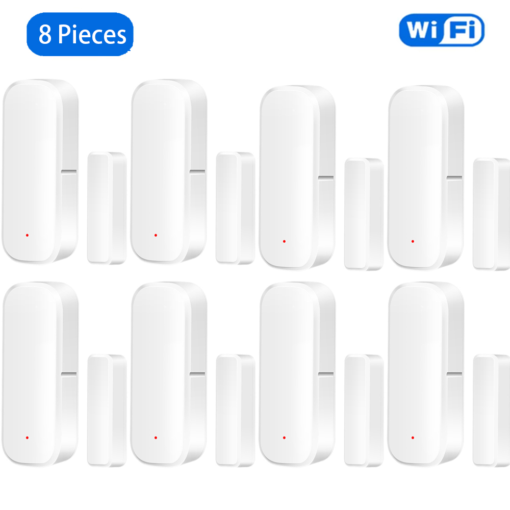 Tuya WiFi Raamdeursensor Draadloze deurdetector Alarmen Smart Life APP Afstandsbediening Werk met Alexa Google Home Smart Home: Paars