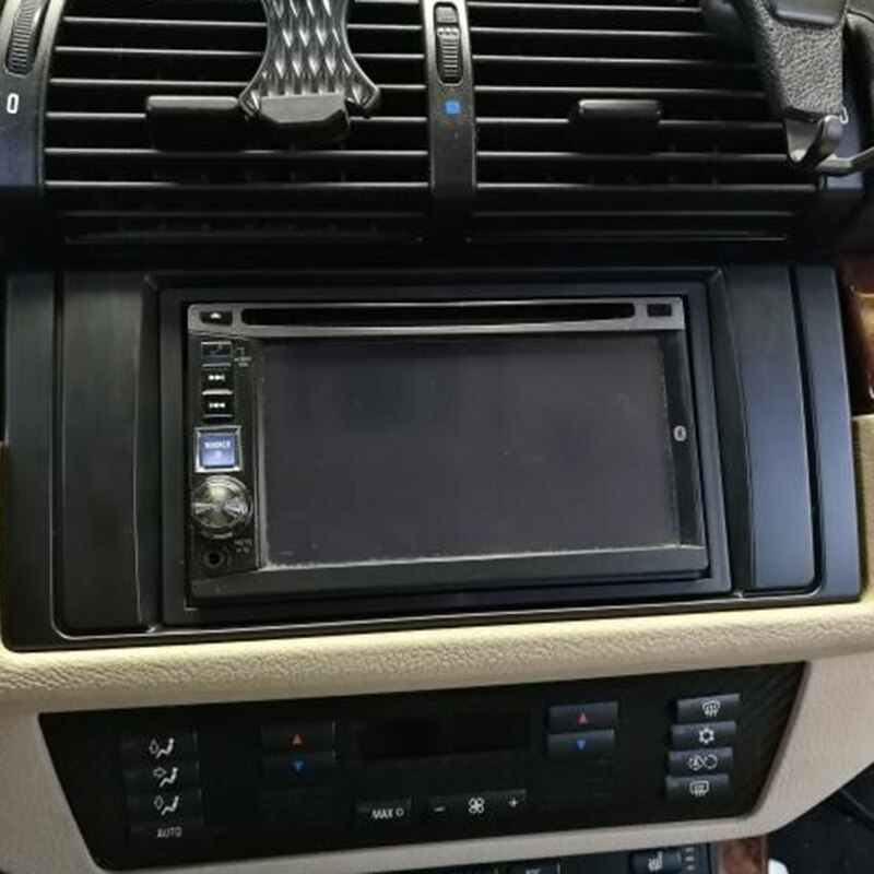 2 din bil stereo radio fascia panel plade ramme dash mount kit til bmw 5 serie  e53 e39 178 x 102mm radio dvd stereo panel dash