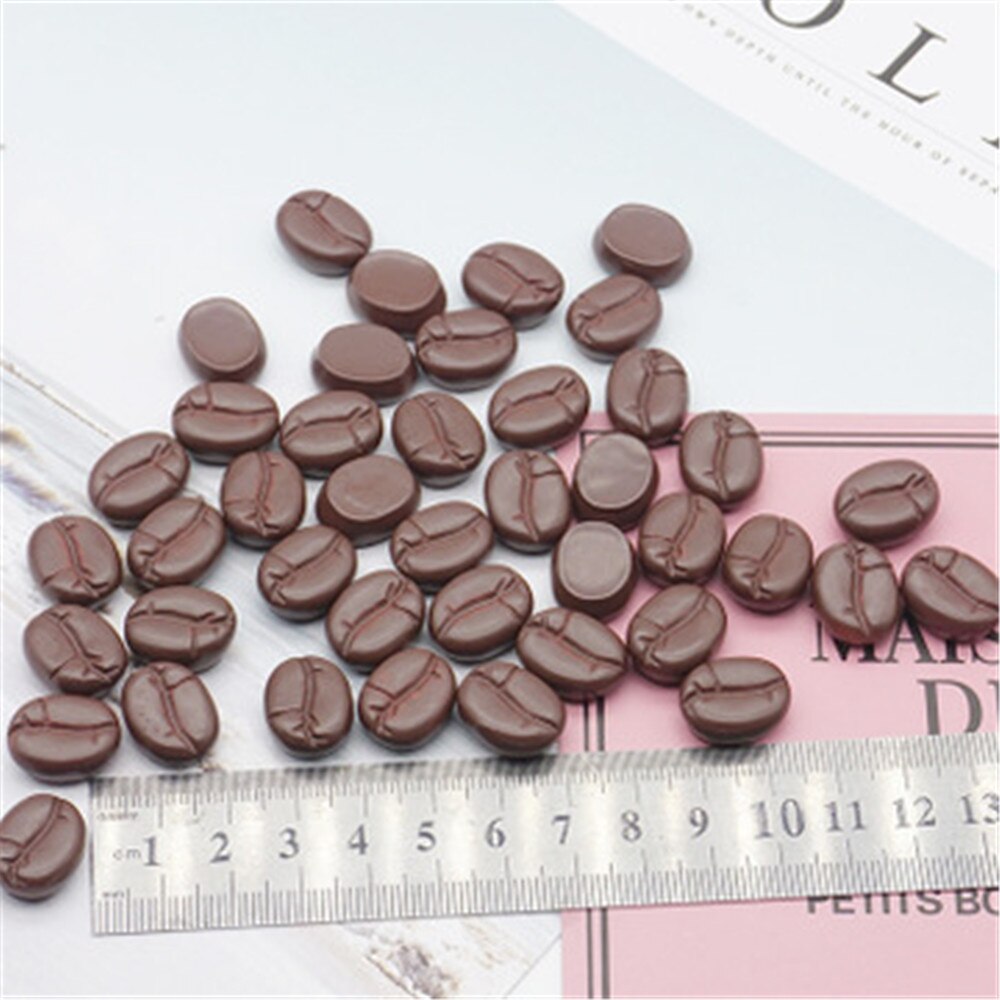 10pcs Slime Charms Simulated Coffee Beans Resin Addition for slime DIY Accessories Beads Making Supplies For Scrapbooking Crafts