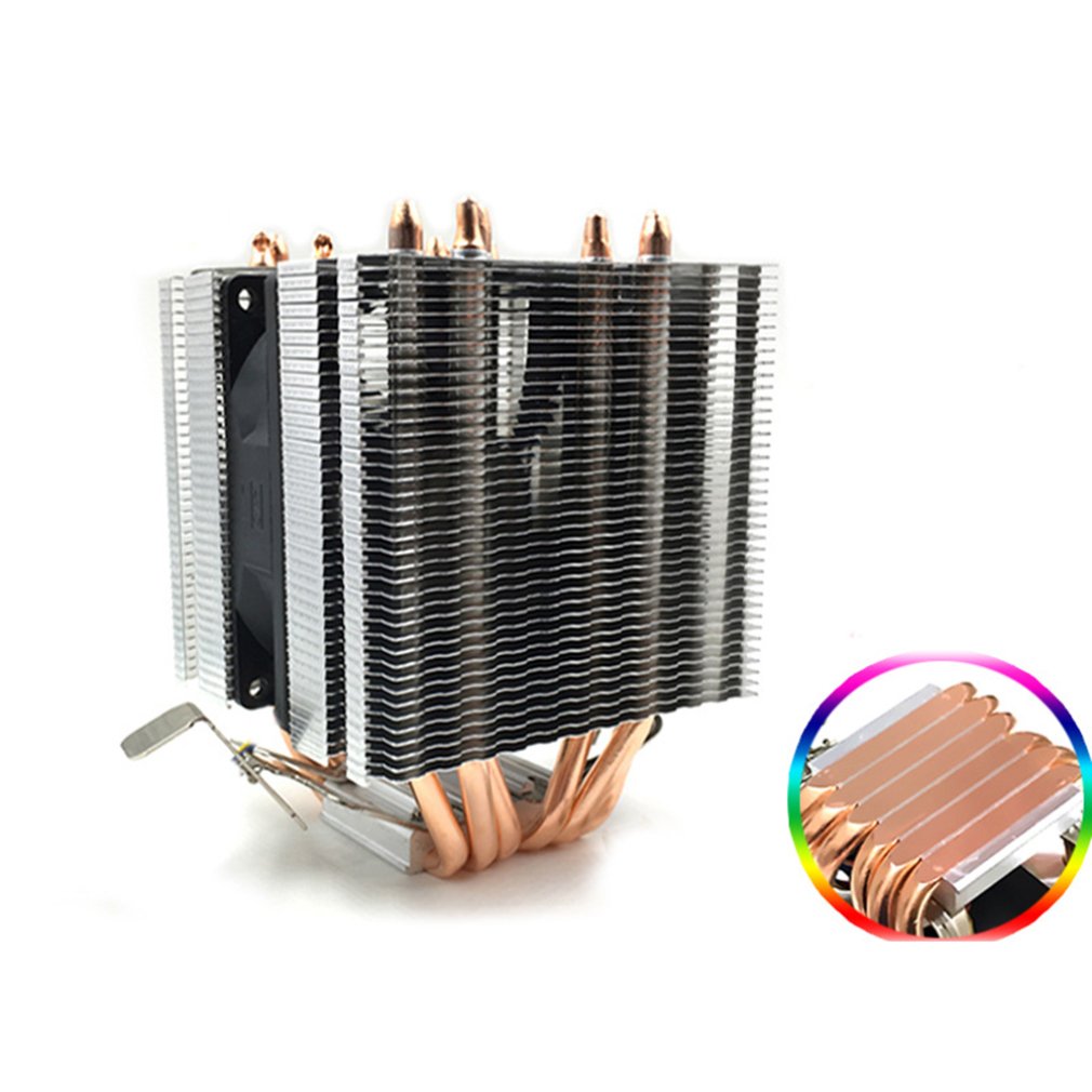 Avc Pure Copper 6 Heat Pipe Cpu Heat Sink Amd 1155 1156 Desktop Computer Cpu Fan Cpu Cooler Heat Sink: 1