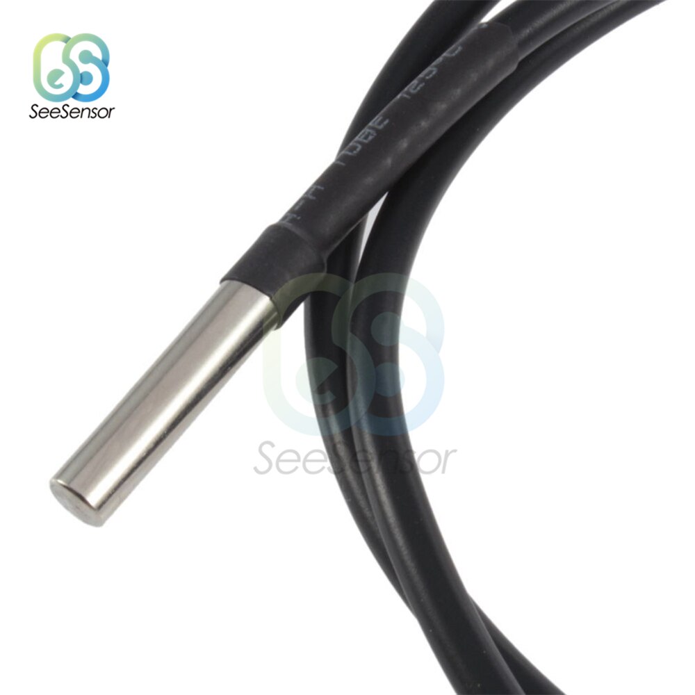 100cm DS1820 Stainless Steel Waterproof DS18b20 Temperature Probe Digital Temperature Sensor For Arduino