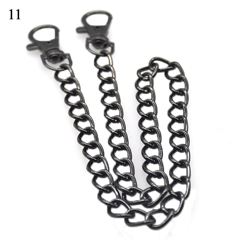 Rock Punk crochet pantalon pantalon taille lien ceinture chaîne métal portefeuille argent chaîne hommes et femmes taille bijoux: 11