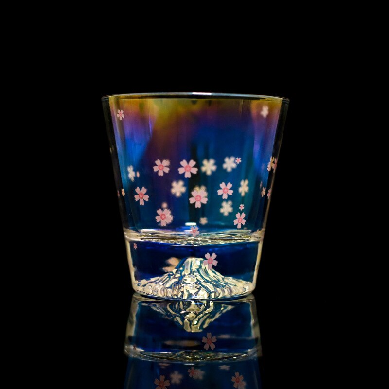 Zooobe 270ml fujiyama glas te vand vin krus kop whisky flaske bar restaurant tilbehør køkken dekoration: Lille kirsebær